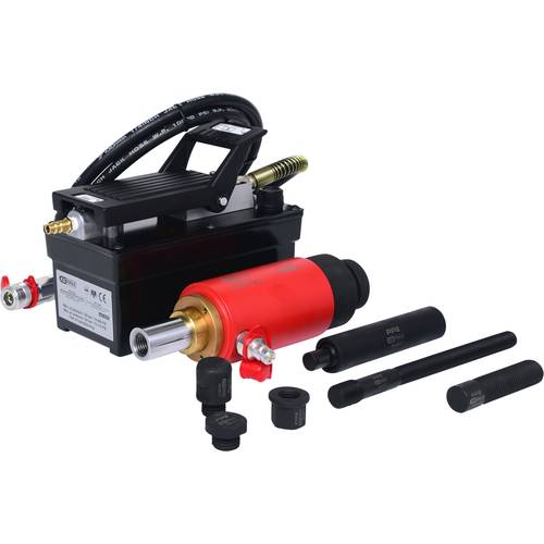 KS Tools 440.9995 Hydraulik-Einheit 22t, mit Luft-Hydraulik-Pumpe, 13-tlg