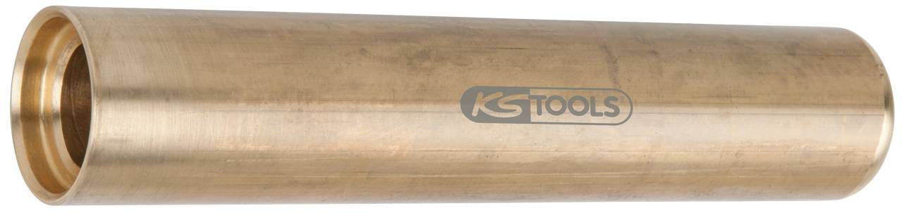 Metallische Hülse, goldfarben, mit Schriftzug 'KS TOOLS' in der Mitte. Hülse ist zylindrisch und offen an einem Ende.