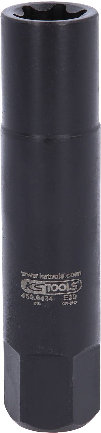 Ein schwarzer Steckschlüssel von ASTools mit der Aufschrift 'www.astools.com', Modellnummer 450.0364, Größe E20, CR-MO.