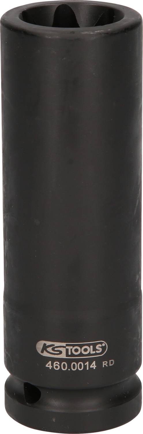 Eine schwarze Stecknuss von KS Tools mit der Aufschrift '460.0014 RD'.