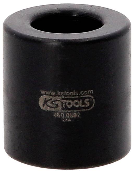 Schwarzes zylindrisches Steckwerkzeug mit zentralem Loch, gekennzeichnet mit „KSTOOLS" und „www.kstools.com".