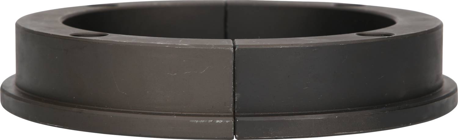 Metallischer, zweiteiliger Spannring mit vier Schraubenlöchern für Befestigungszwecke in mechanischen Anwendungen.