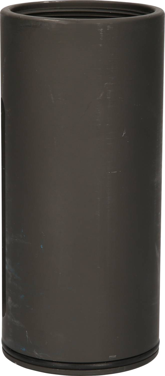 Eine schwarze, zylindrische Röhre, aufrecht stehend, ohne erkennbare Markierungen oder Details.