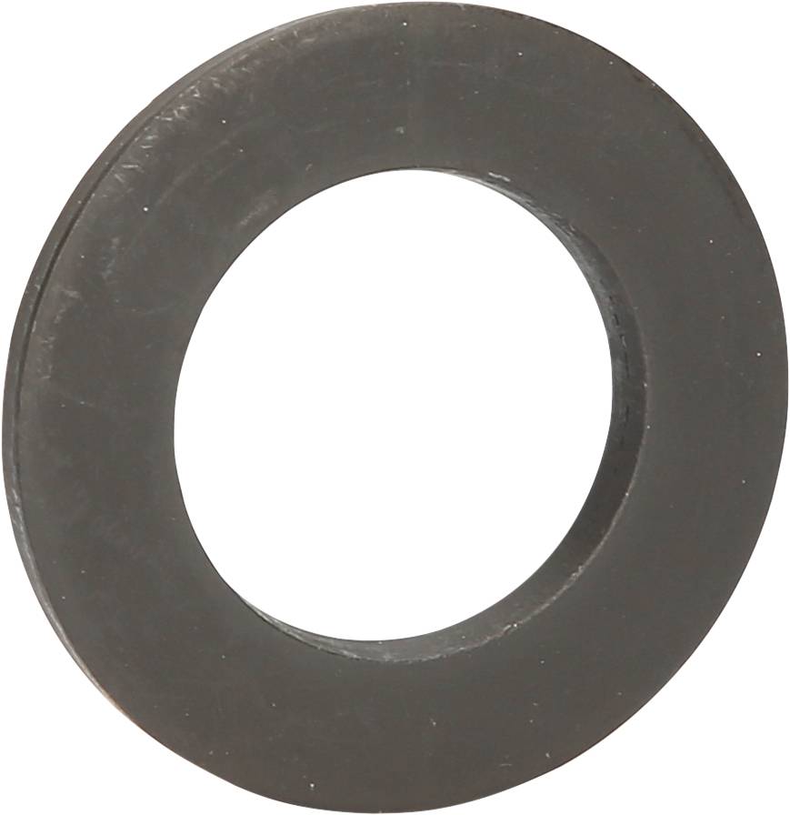 Schwarze, runde Dichtung aus Gummi, zentral perforiert. Verwendet zur Abdichtung und Vermeidung von Lecks in Rohrsystemen.