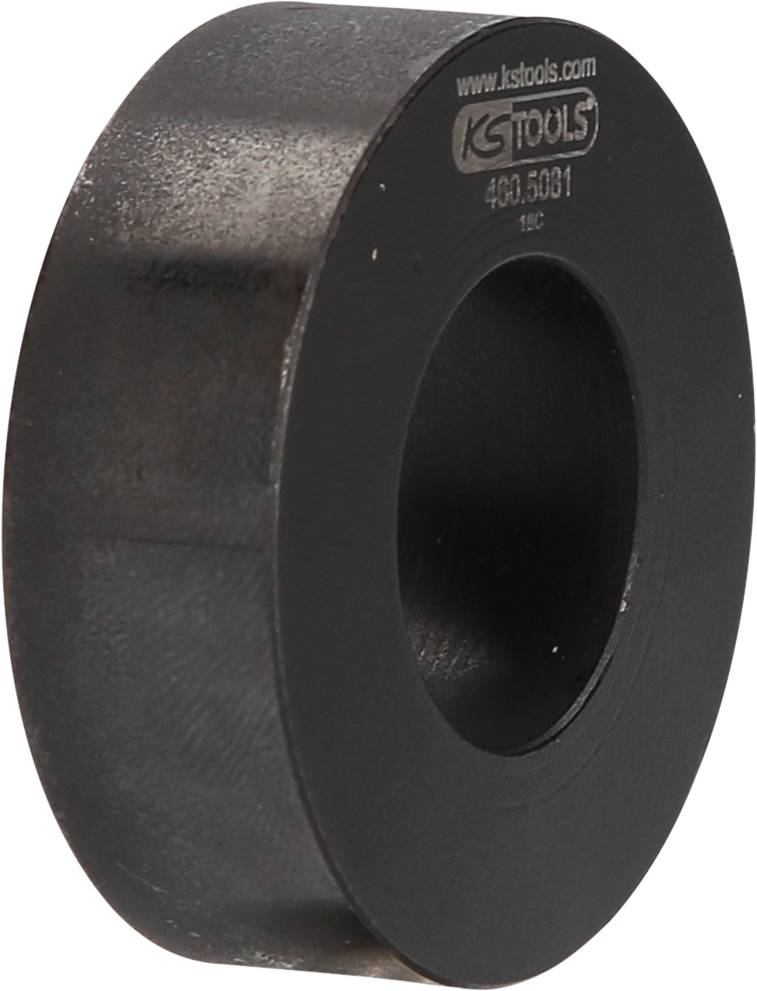 Schwarze Metallbuchse mit Aufschrift 'KS Tools' und Produktnummer, verwendet für mechanische Anwendungen oder Werkstattarbeiten.