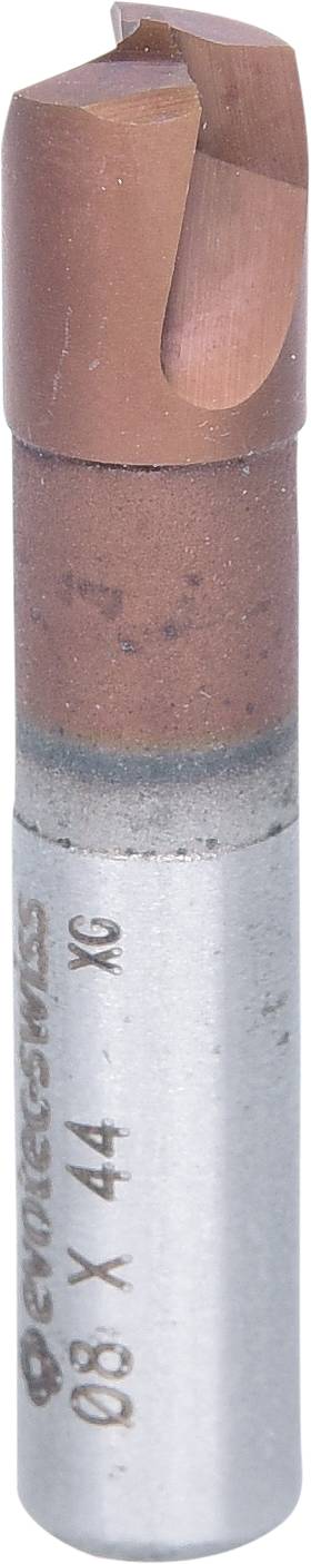 'Bohrer aus Metall mit verschlissenem, rostbraunem Schneidkopf.'