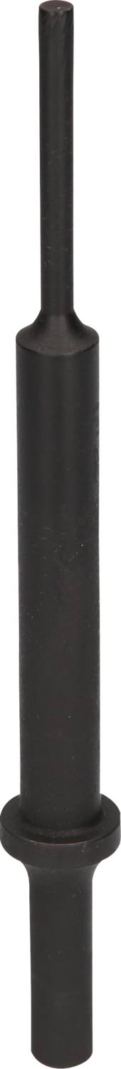 Schwarzer runder Stift mit einem breiten Ring am unteren Ende, vor weißem Hintergrund.