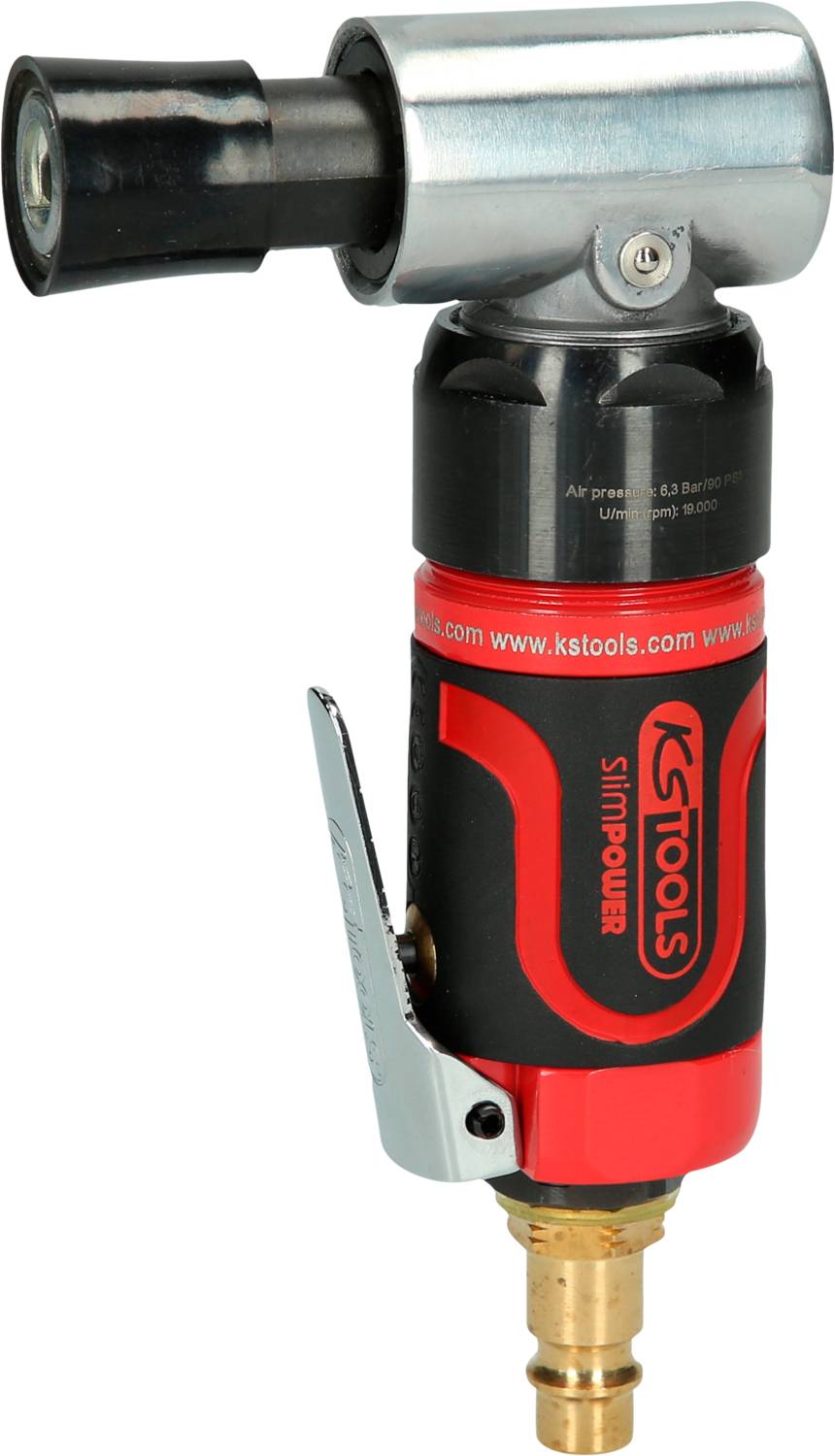 KS Tools 515.5570 SlimPOWER Mini-Druckluft-Schleifmaschine für kleine Pads, 19000 U/min