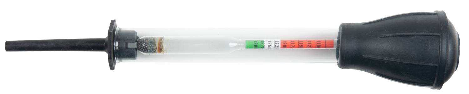 Batteriesäure-Prüfer mit farbigem Skala-Messgerät zur Überprüfung der Batteriesäure-Dichte, hilft bei der Beurteilung des Ladezustands.