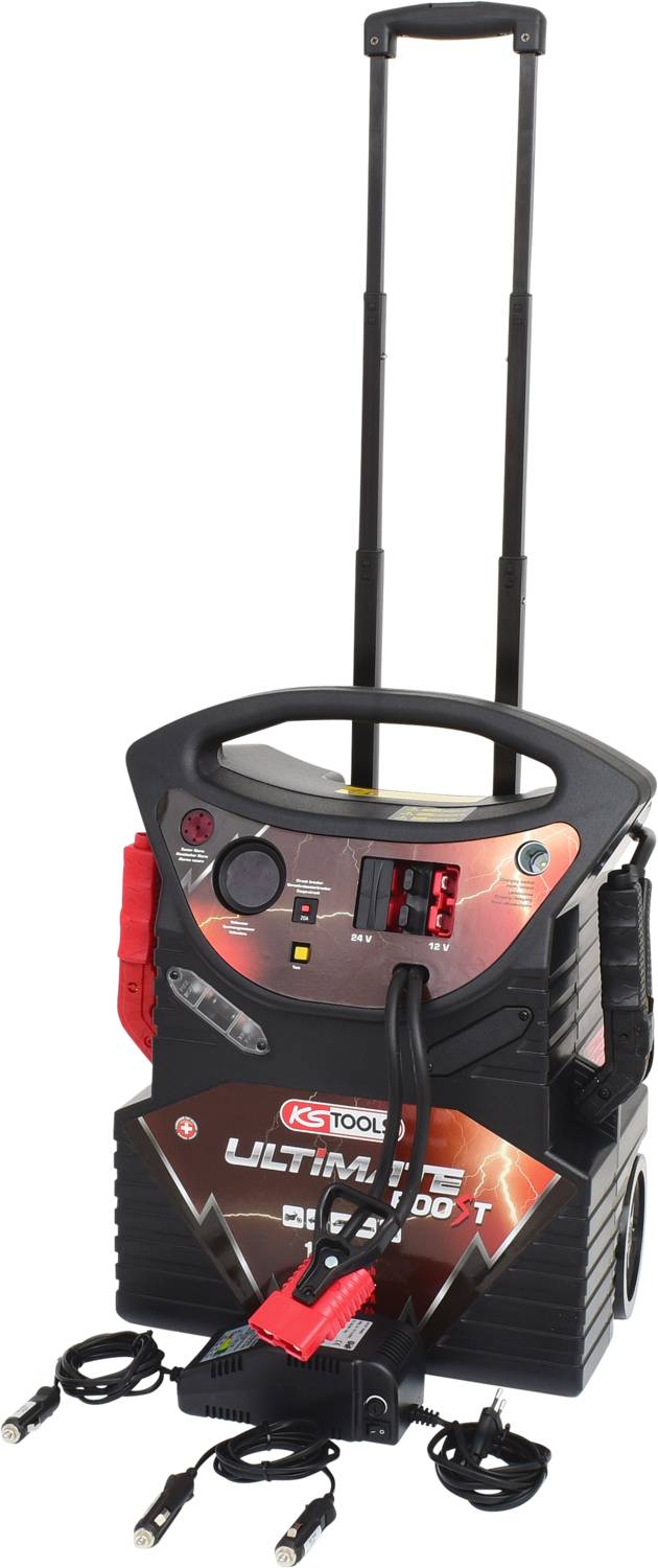 KS TOOLS 12 V + 24 V Batterie-Booster, mobiles Starthilfegerät 2340 A (550.1825)