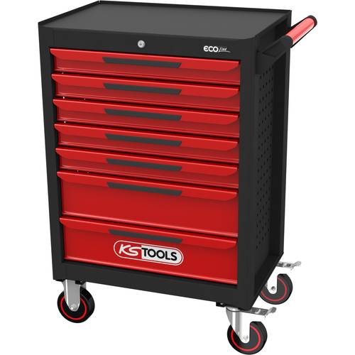 Thumbnail - KS Tools 897.0007 Werkstattwagen Stahlblech Herstellerfarbe: Schwarz-Rot