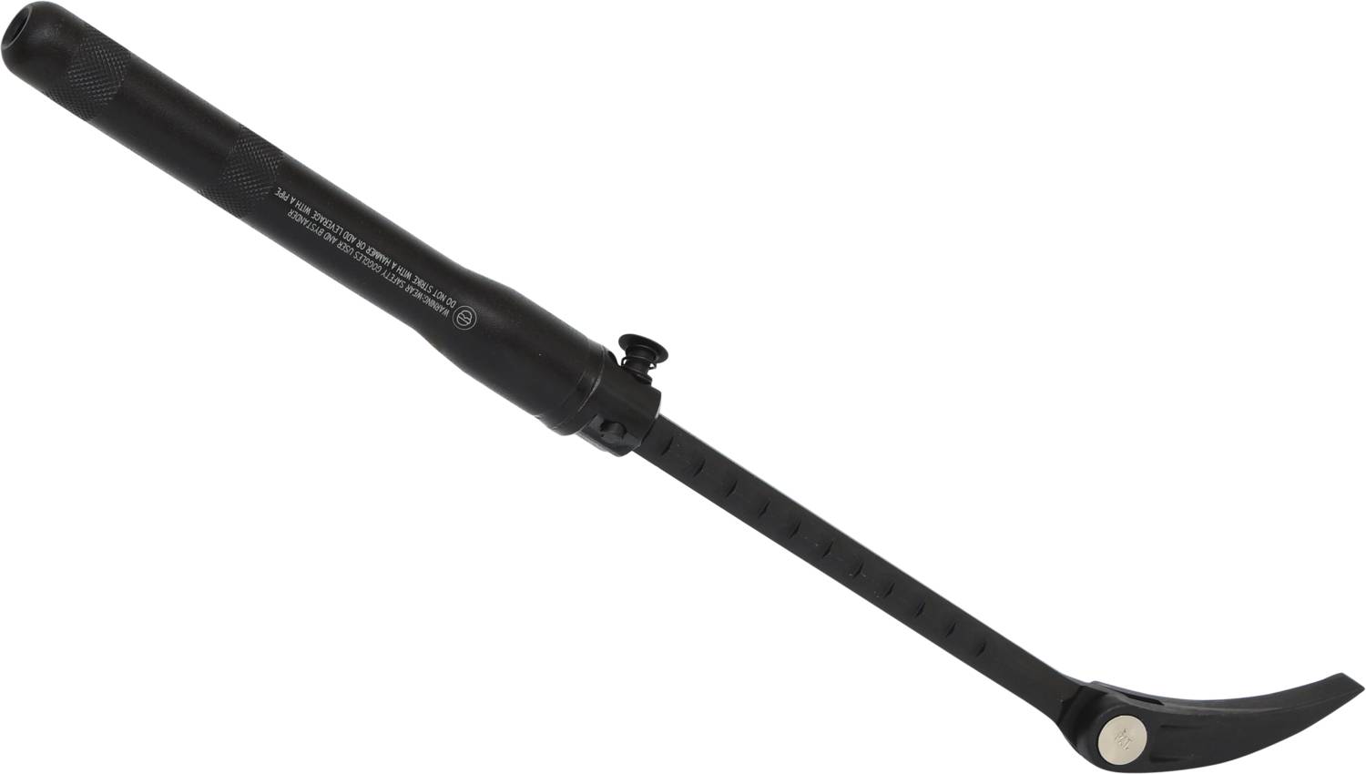 Ein schwarzer, einstellbarer Fahrradständer, erweiterbar mit mehreren Einkerbungen und rundem Fuß, geeignet für das Hinterrad.