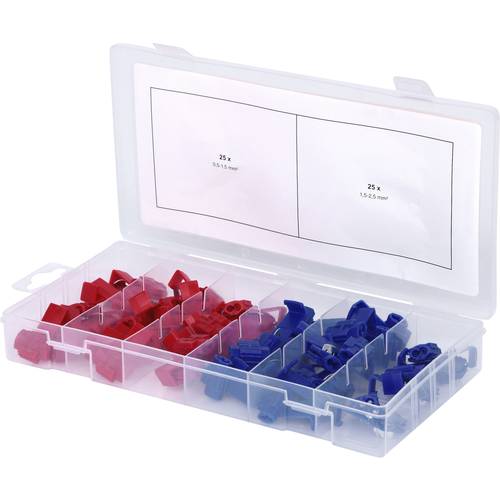 KS Tools 970.0570 Abzweigverbinder Rot, Blau 50 Teile