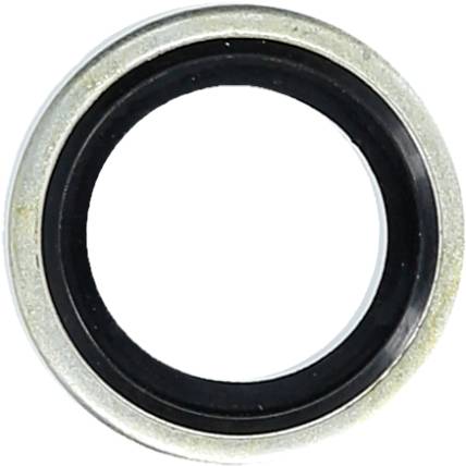 Ein grauer und schwarzer O-Ring, möglicherweise ein Dichtungselement, auf weißem Hintergrund.