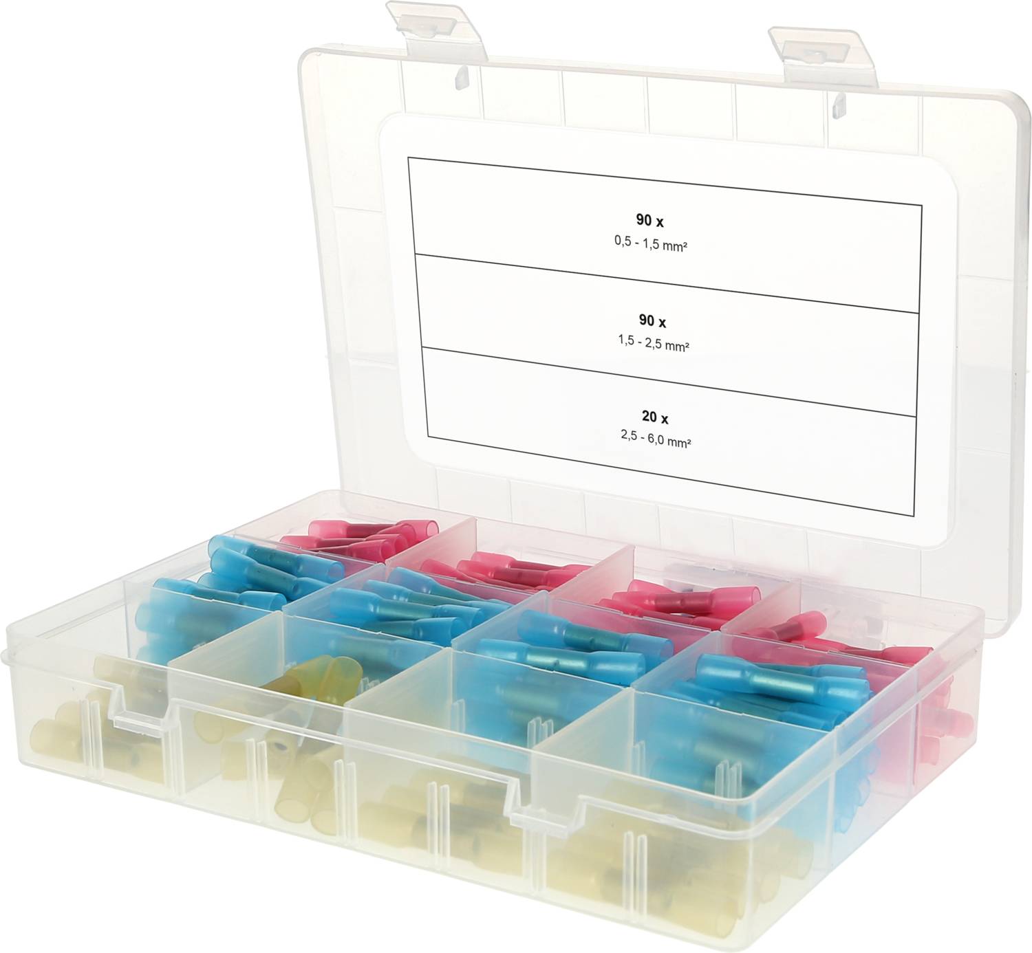 KS Tools 970.0790 Quetschverbinder-Sortiment 0.50 mm² 6 mm² Rot, Blau, Gelb 200 Teile