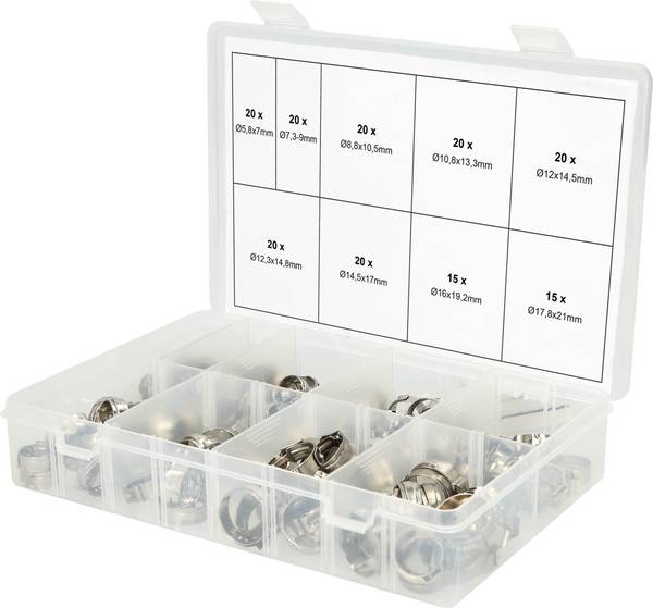 KS Tools 970.0830 Schlauchschelle Edelstahl Bündel-Ø (min.) 5.8 mm Bündel-Ø (max.) 21 mm 170 Teile