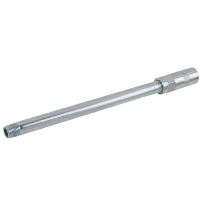Ein langer, silberner Metallstab mit Gewinde an einem Ende. Geeignet für industrielle Anwendungen oder Installationen.