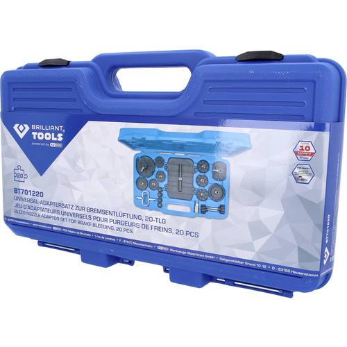 Brilliant Tools BT701220 Universal-Adaptersatz zur Bremsentlüftung, 20-tlg