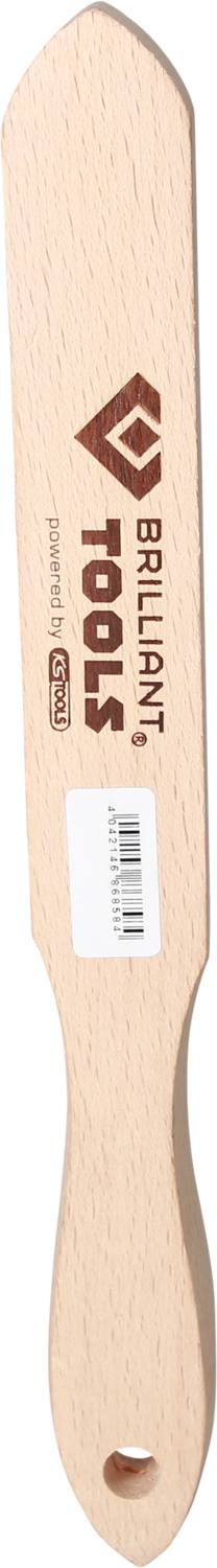 Holzgriffwerkzeug mit eingebrannter Aufschrift 'Brilliant Tools'.