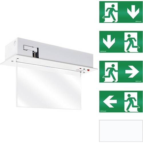 ESYLUX EN10031601 Fluchtweg-Notbeleuchtung EEK G (A - G) Deckeneinbaumontage, Wandeinbaumontage hoch, links, rechts, run...