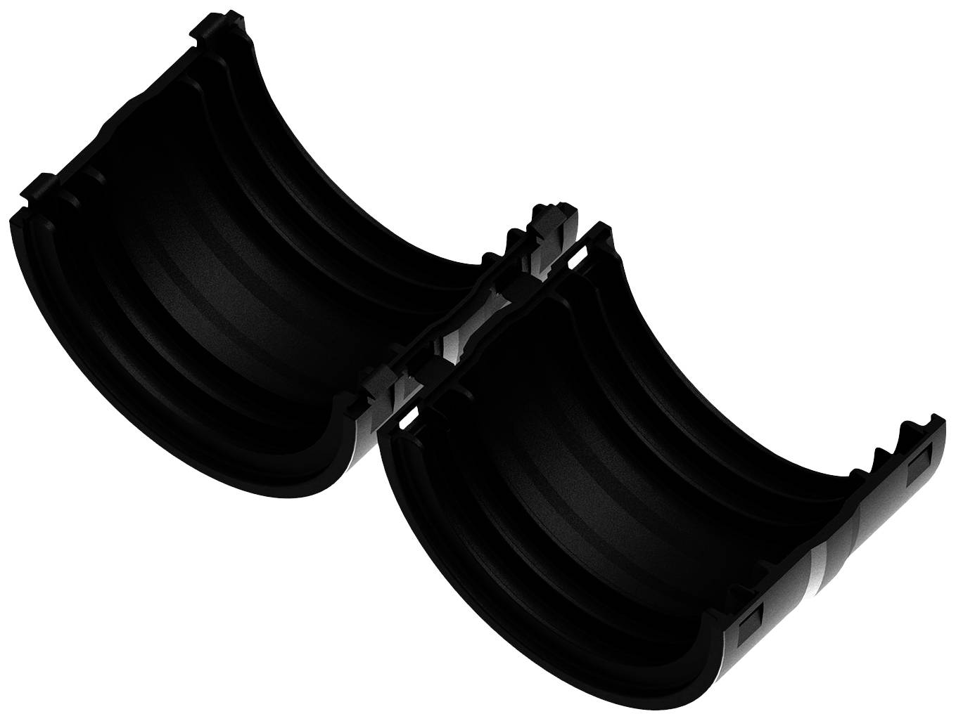 Fränkische Rohrwerke 4910031070 Verbindungselement Schwarz 10 St.