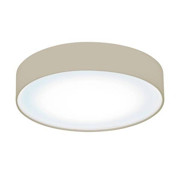 Eine runde Deckenleuchte mit schlichtem, modernem Design, strahlt weißes Licht aus und passt in minimalistische Räume.