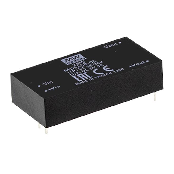 MEAN WELL MDS15B-12 DC/DC-Wandler 24 V 12 V 1.25 A 15 W Anzahl Ausgänge: 1 x Inhalt 1 St.