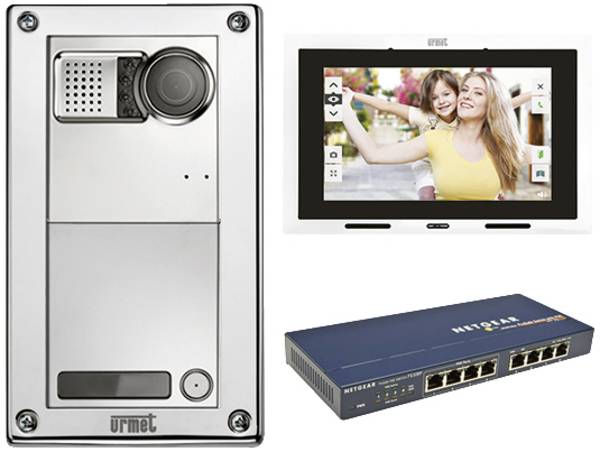 Urmet SET 1060/601  IP-Video-Türsprechanlage WLAN, Bluetooth®, LAN Komplett-Set
