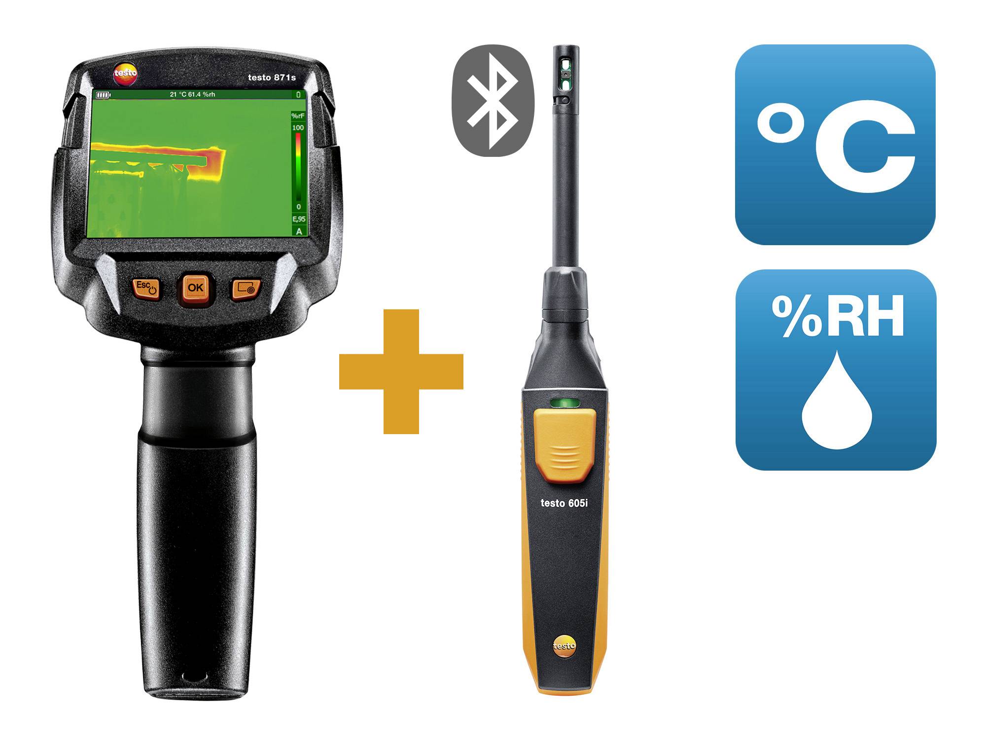 testo 871s Baudiagnose-Set Termocamera -30 fino a +650 °C 240 x 180 Pixel 9 Hz