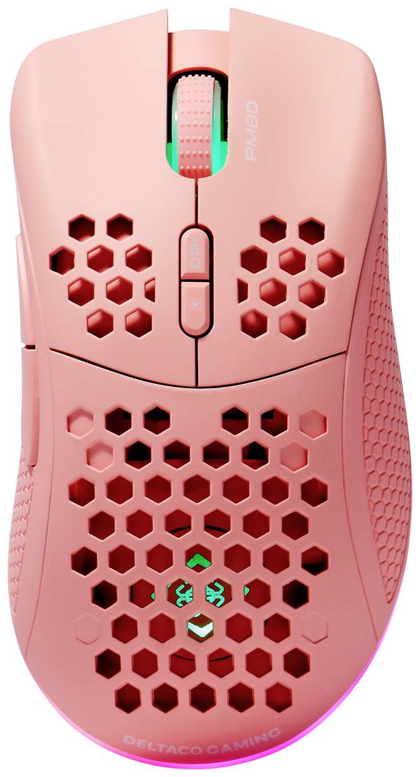 DELTACO PM80 Gaming Maus, Pink GAM-120-P
