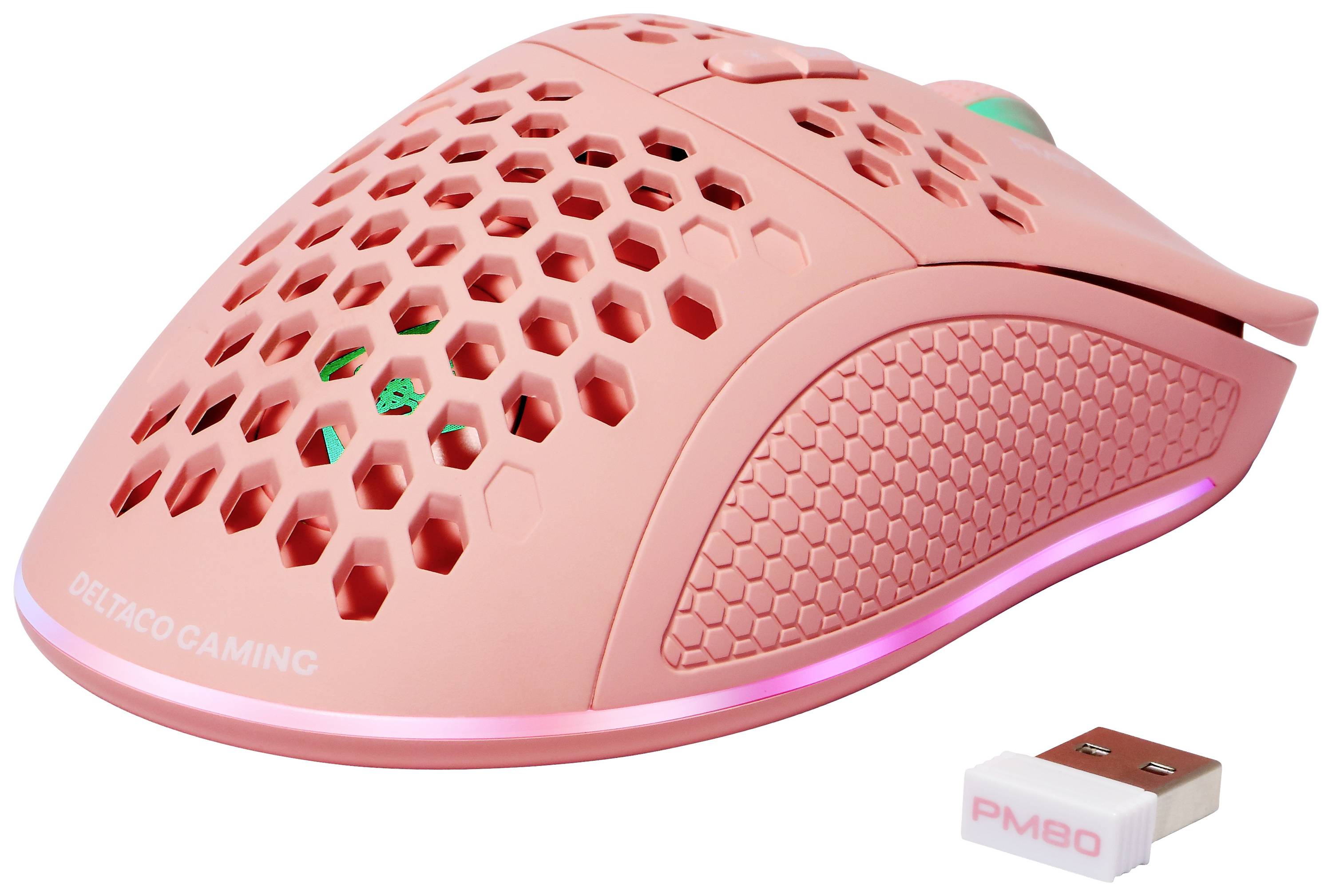 DELTACO PM80 Gaming Maus, Pink GAM-120-P-3