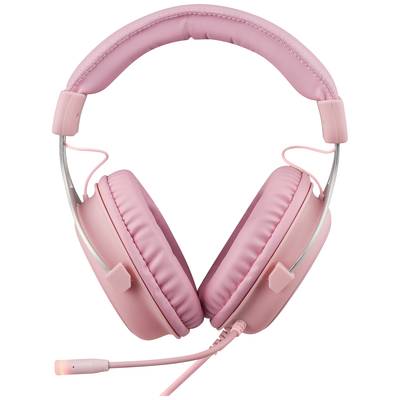 DELTACO GAMING PH85 Gaming Over Ear Headset kabelgebunden Stereo Pink, Rosa  Mikrofon-Stummschaltung