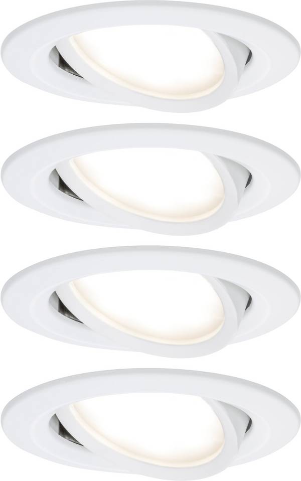 Paulmann 4064161242163 Coin Slim LED-Einbauleuchte 4er Set LED LED fest eingebaut 18 W Weiß (matt)
