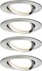 Paulmann 4064161242200 Nova Einbauleuchte 4er Set LED LED 6 W Eisen (gebürstet)
