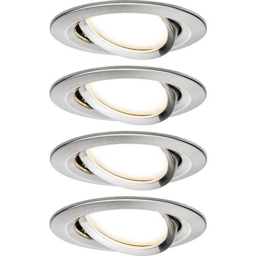 Paulmann 4064161242224 Coin Slim LED-Einbauleuchte 4er Set LED LED fest eingebaut 18 W Eisen (gebürstet)