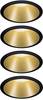 Paulmann 4064161242248 Cole Coin Einbauleuchte 4er Set LED 6 W Schwarz, Gold