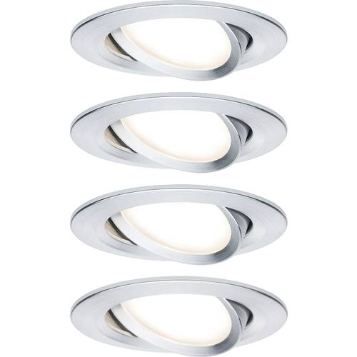Paulmann 4064161242262 Coin Slim LED-Einbauleuchte 4er Set LED LED fest eingebaut 18 W Aluminium (gebürstet)