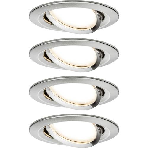 Paulmann 4064161242286 Nova Einbauleuchte 4er Set LED LED 18 W Eisen (gebürstet)