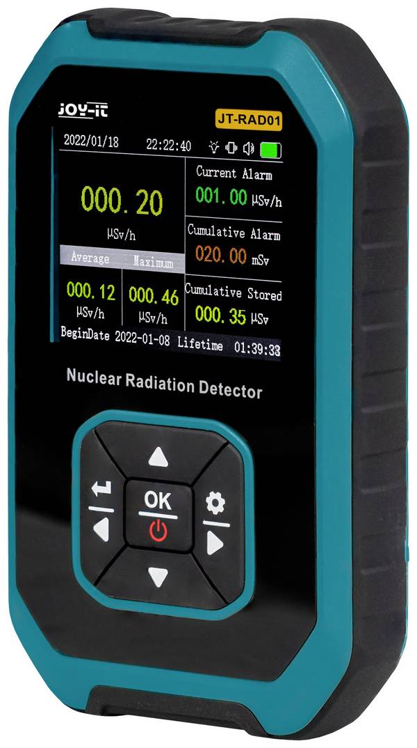 Joy-it JT-RAD01 Geigerzähler Strahlung: Beta, Gamma, Röntgen akustischer Warnton, optisches Signal