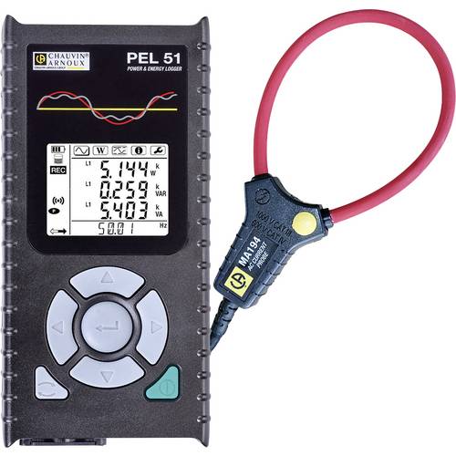 Chauvin Arnoux PEL 51 Netz-Analysegerät 1phasig inkl. Stromzangen, mit Loggerfunktion