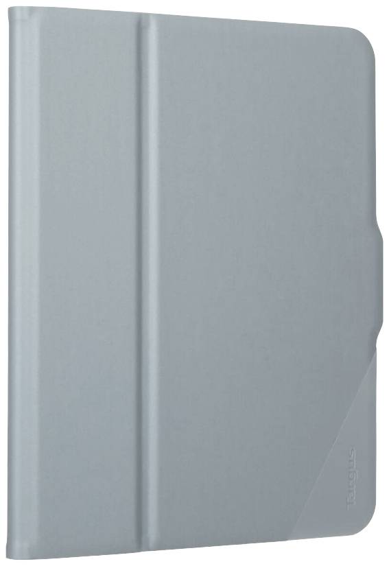 Eine graue Tablet-Hülle aus Kunststoff mit einer klaren, einfachen Struktur. Sie ist geschlossen und zeigt eine leicht strukturierte Oberfläche.