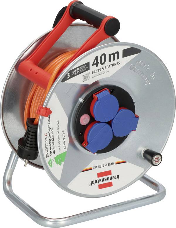 Brennenstuhl 1198750 Kabeltrommel 40 m Orange Schutzkontakt-Stecker