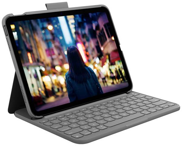 Logitech Slim Folio Tablet-Cover Apple iPad 10.9 (10. Gen., 2022) 27,7 cm (10,9") Book Cover Schwarz