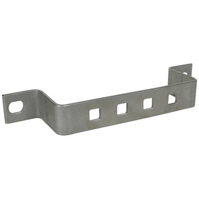 Metallbügel mit vier quadratischen Öffnungen und zwei abgerundeten Enden, dient als Befestigungselement.