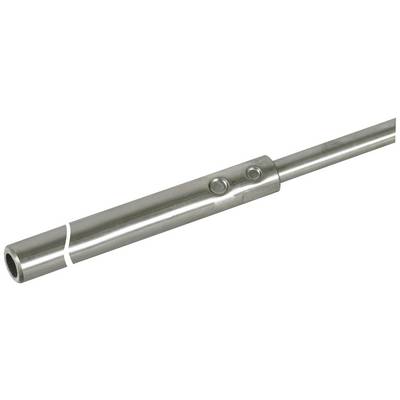 Metallischer Rohrverbinder mit zwei Öffnungen.