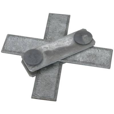 Metallkreuz mit zwei magnetischen Platten, die sich überlappen. Geeignet für Schweißen, gewährleistet rechten Winkel.