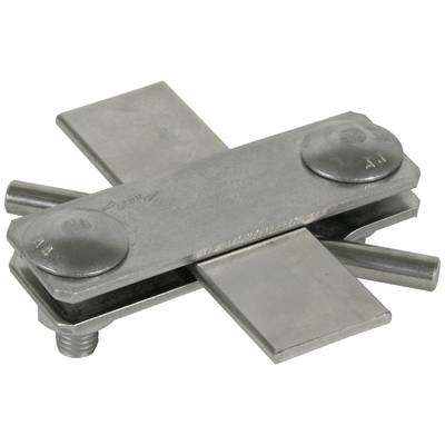 Metallwinkelverbinder mit schraubbaren Platten und zylinderförmigen Stiften für die Befestigung struktureller Bauteile.