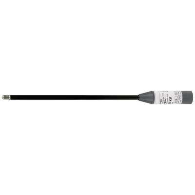 Stift mit grauer Kappe und schwarzem Schaft; die Spitze ist nicht sichtbar.
