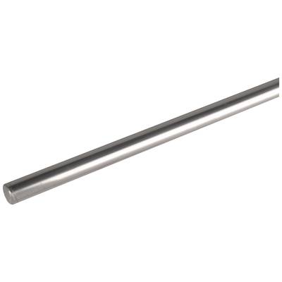 Ein langer, glatter Metallstab mit zylindrischer Form auf weißem Hintergrund.