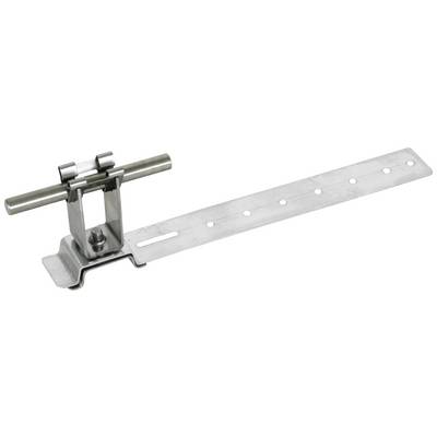 Metallhalterung mit langem, gelochtem Arm, geeignet für industrielle Anwendungen wie Befestigung oder Montage.